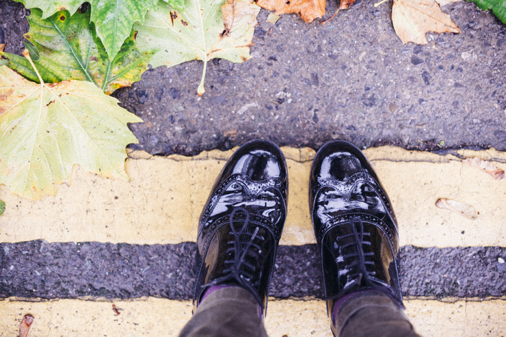 Clarks Hamble Oak black patent leather shoes | nathalie.ie