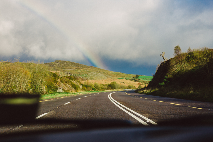 Rainbow on the road from Kenmore, Co Kerry | nathalie.ie