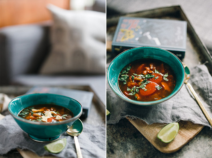 Mexican Soup with Chicken and Lime | nathalie.ie